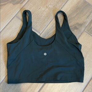 Lululemon Dark Green tank with built in Bra size large?